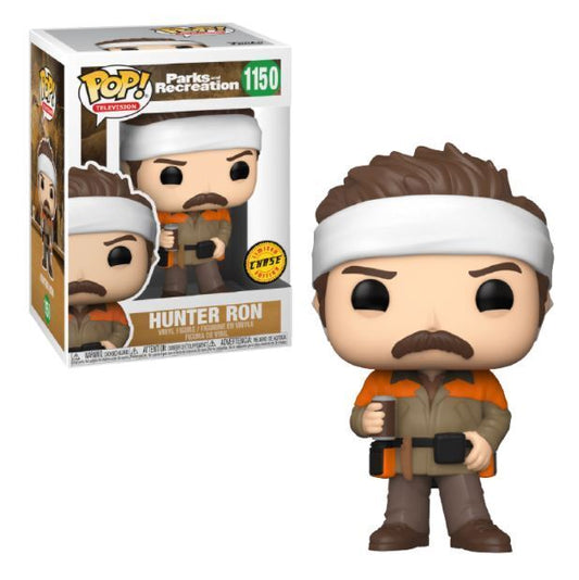 Funko POP! Television Parks and Recreation CHASE Hunter Ron #1150 [Bandaged]