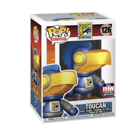 Funko POP! Ad Icons SDCC Toucan #126 [Metallic Robot Blue] Exclusive