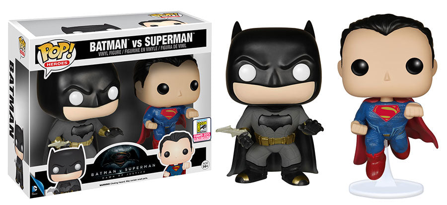 Funko POP! Heroes Batman v Superman Dawn of Justice Batman vs. Superman 2-Pack Exclusive