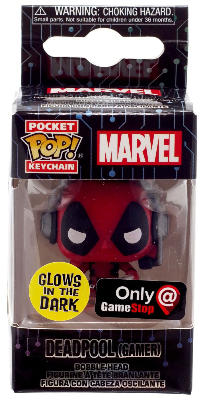 Funko Pocket POP! Keychain Marvel Deadpool [Gamer, Glow-in-the-Dark] Exclusive