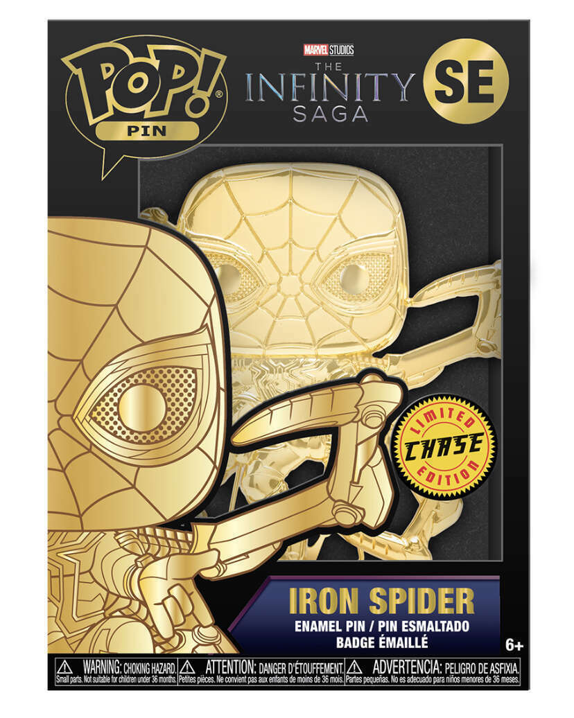Funko POP! Pin Marvel CHASE Iron Spider SE [Gold] Walmart Exclusive