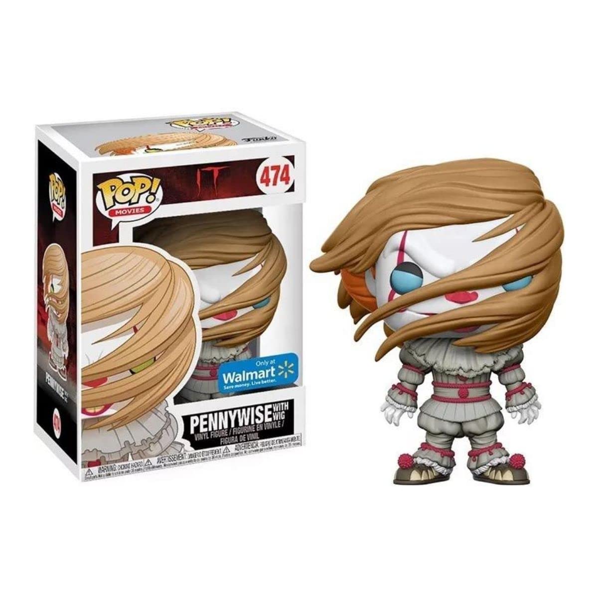 Funko POP! Movies IT Pennywise with Wig #474 Exclusive