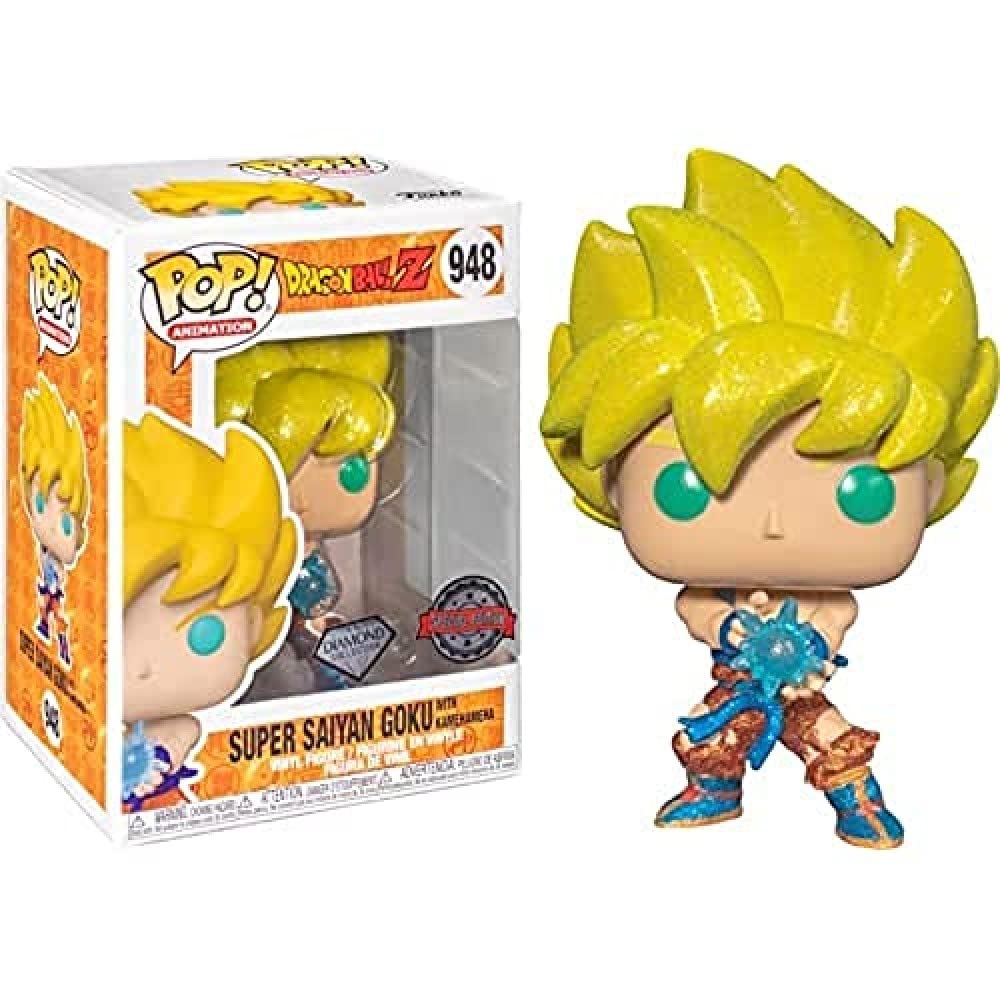 Funko POP! Animation Dragon Ball Z SS Goku (Kamehameha Wave) #948 [Diamond Collection] Hot Topic Exclusive