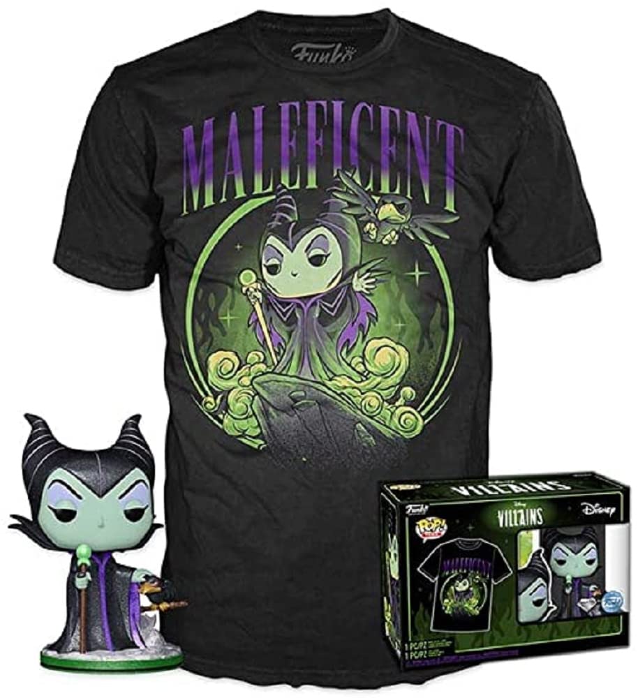 Funko POP! and Tee Disney Villains Maleficent [Diamond Collection] with Size Large T-Shirt Collectors Box Exclusive