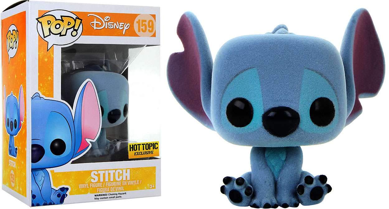Funko POP! Disney Lilo & Stitch - Stitch #159 [Seated, Flocked] Exclusive