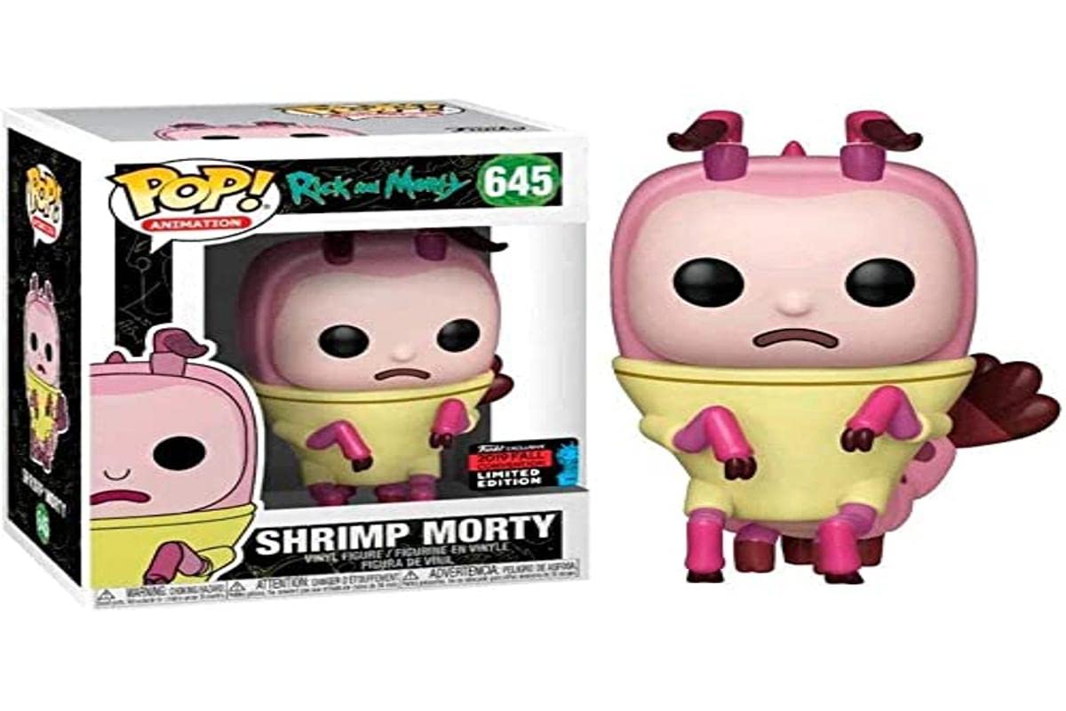 Funko POP! Rick and Morty Shrimp Morty 645 NYCC Shared Sticker Exclusive