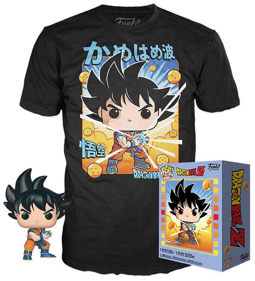 Funko POP! and Tee Dragon Ball Z Goku (Windy) (Kamehameha) and Goku Tee Exclusive Size M