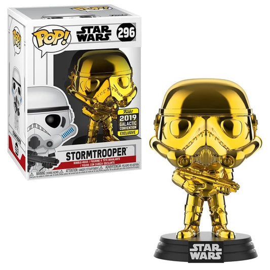 Funko POP! Star Wars Stormtrooper #296 [Gold Chrome] Exclusive