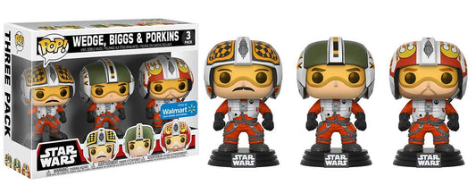 Funko POP! Star Wars X-Wing Pilots Biggs Wedge Porkins 3 Pack Exclusive