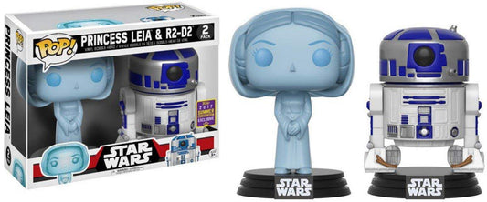 Funko POP! Star Wars Princess Leia & R2-D2 2-Pack [Holographic] Exclusive