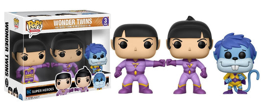 Funko POP! Heroes: Wonder Twins Zan, Jayna and Gleek 3 Pack SDCC 2017 Exclusive