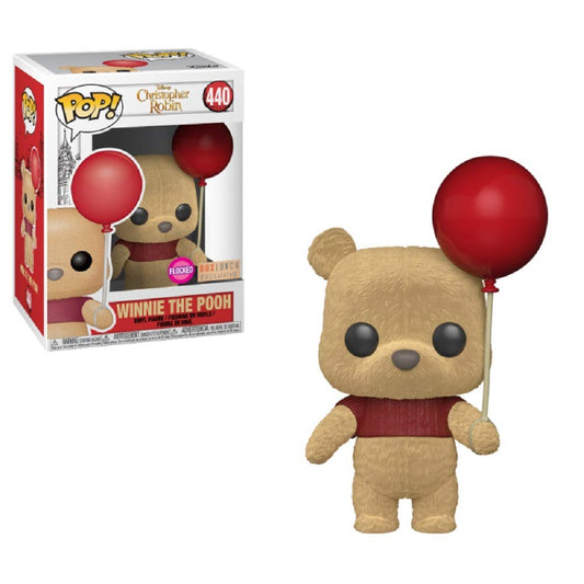 Funko POP! Disney Christopher Robin Winnie The Pooh #440 [Flocked, Red Balloon] Exclusive