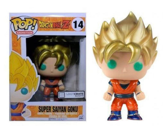 Funko POP! Animation Dragon Ball Z Super Saiyan Goku #14 [Metallic] Exclusive