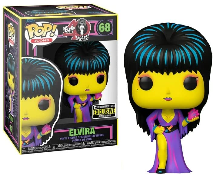 Funko POP! Icons Elvira 40th Elvira #68 [Blacklight] Exclusive