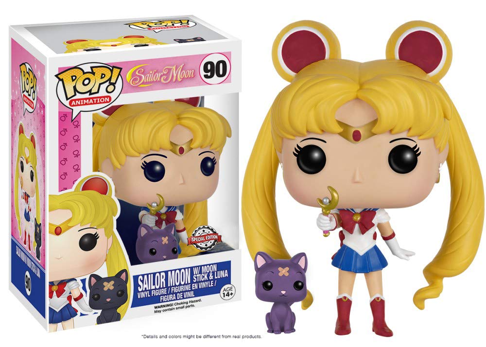 Funko POP! Animation Sailor Moon #90 [w/ Moon Stick & Luna] Exclusive