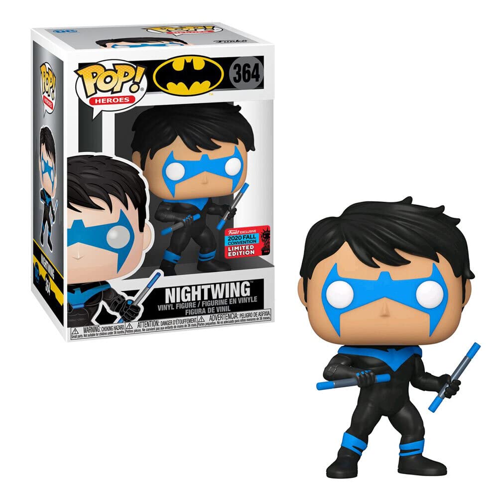 Funko POP! Heroes Batman- Nightwing #364 - 2020 Shared Fall Convention Sticker Exclusive