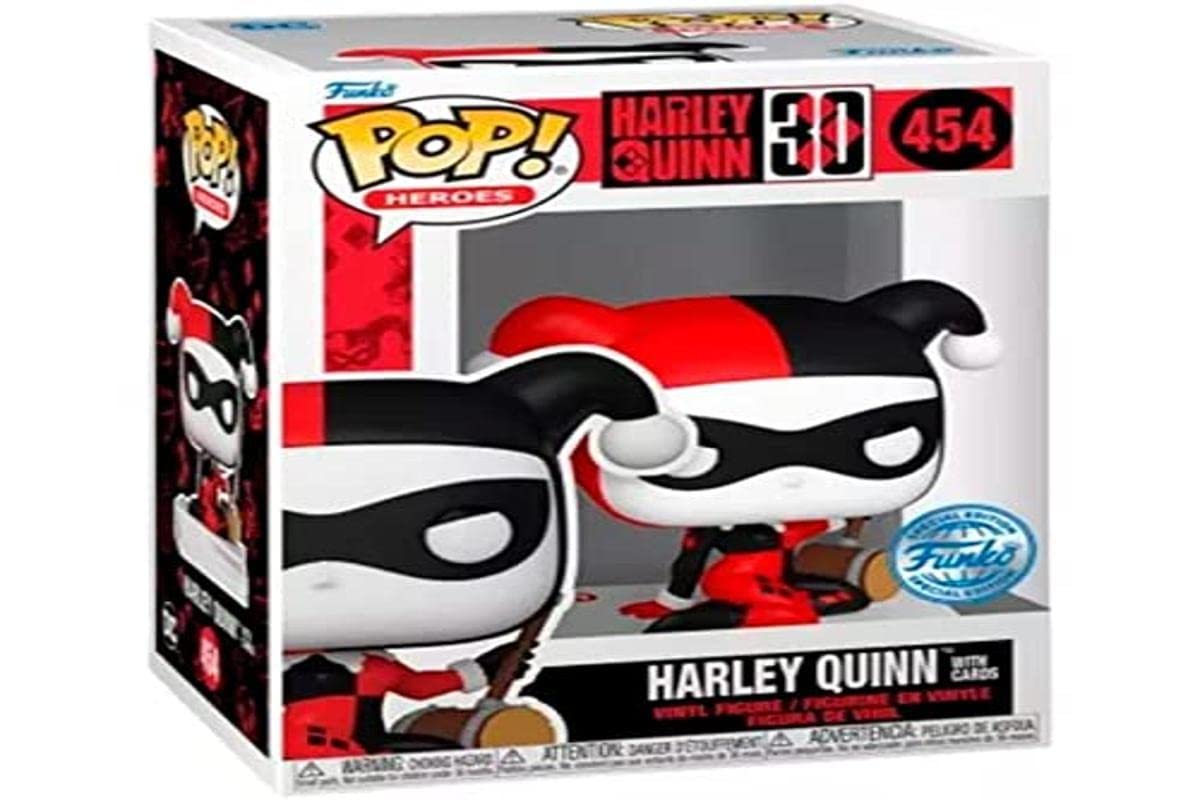 Funko POP! Heroes Harley Quinn 30 Harley Quinn With Cards #454 Exclusive