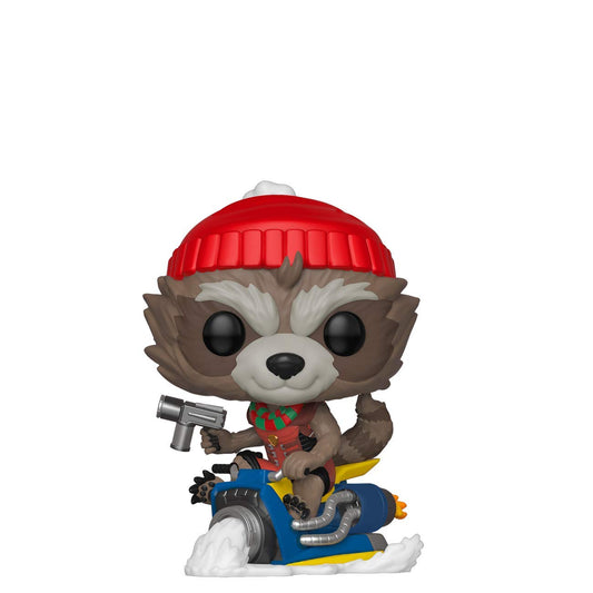 Funko POP! Marvel Holiday - Rocket Raccoon On Sled