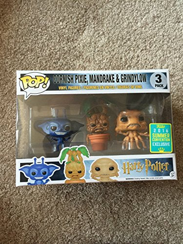 Funko POP! Minis Harry Potter Cornish Pixie, Mandrake and Grindylow SDCC 2016 Exclusive 3 Pack