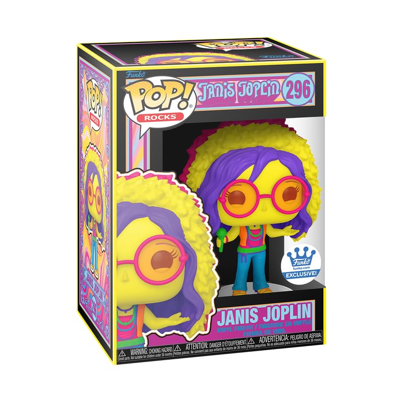 Funko POP! Rocks - Janis Joplin - Janis Joplin #296 [Blacklight] Exclusive