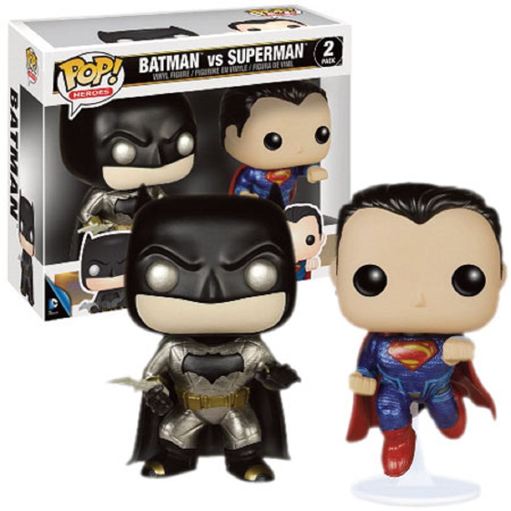 Funko POP! Heroes DC Batman vs Superman - Batman vs Superman 2-Pack Exclusive [Metallic]