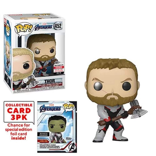 Funko POP! Marvel : Avengers Endgame Thor Vinyl Figure with Collector Cards - Entertainment Earth Exclusive