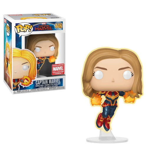 Funko POP! Captain Marvel - Glows in The Dark - Collector Corps Exclusive