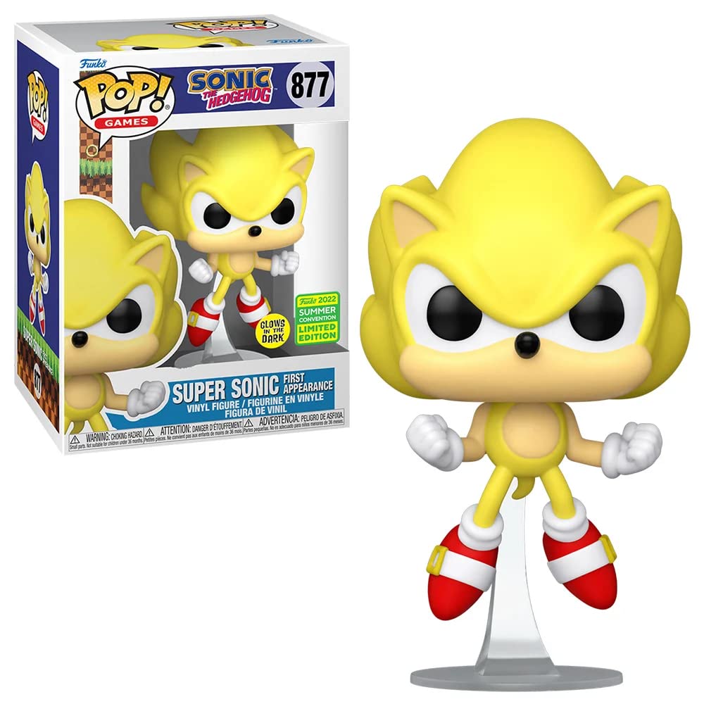 Funko POP! Games: Super Sonic First Appearance #877 [Glows in the Dark] Exclusive