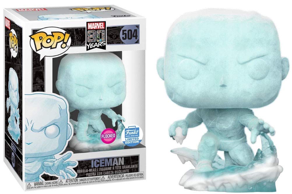 Funko POP! Marvel Iceman #504 [Flocked] Exclusive