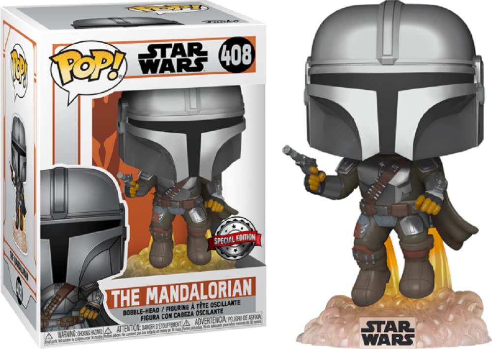 Funko POP! Star Wars #408 The Mandalorian [Flying with Blaster] Exclusive