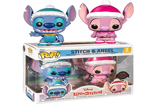 Funko POP! Disney Lilo & Stitch Winter Stitch & Angel Vinyl Set Hot Topic Exclusive