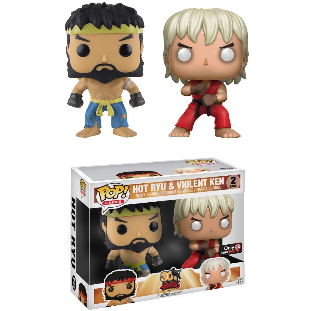 Funko POP! Games Street Fighter Hot Ryu & Violent Ken 2 Pack Gamestop Exclusive