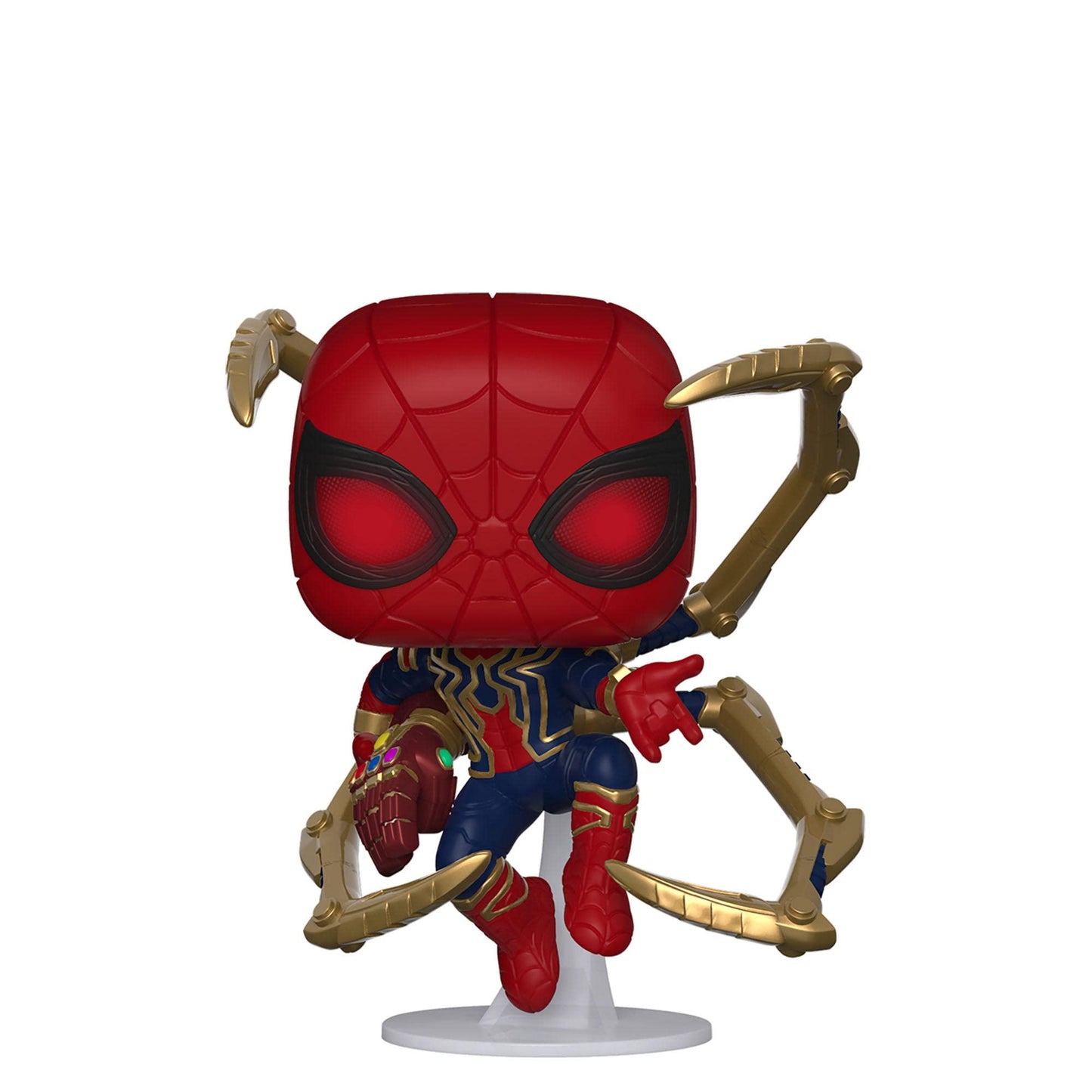 Funko Pop! Iron Spider with Gauntlet (Glow) Exclusive. Clear Slip Protector and Box Include