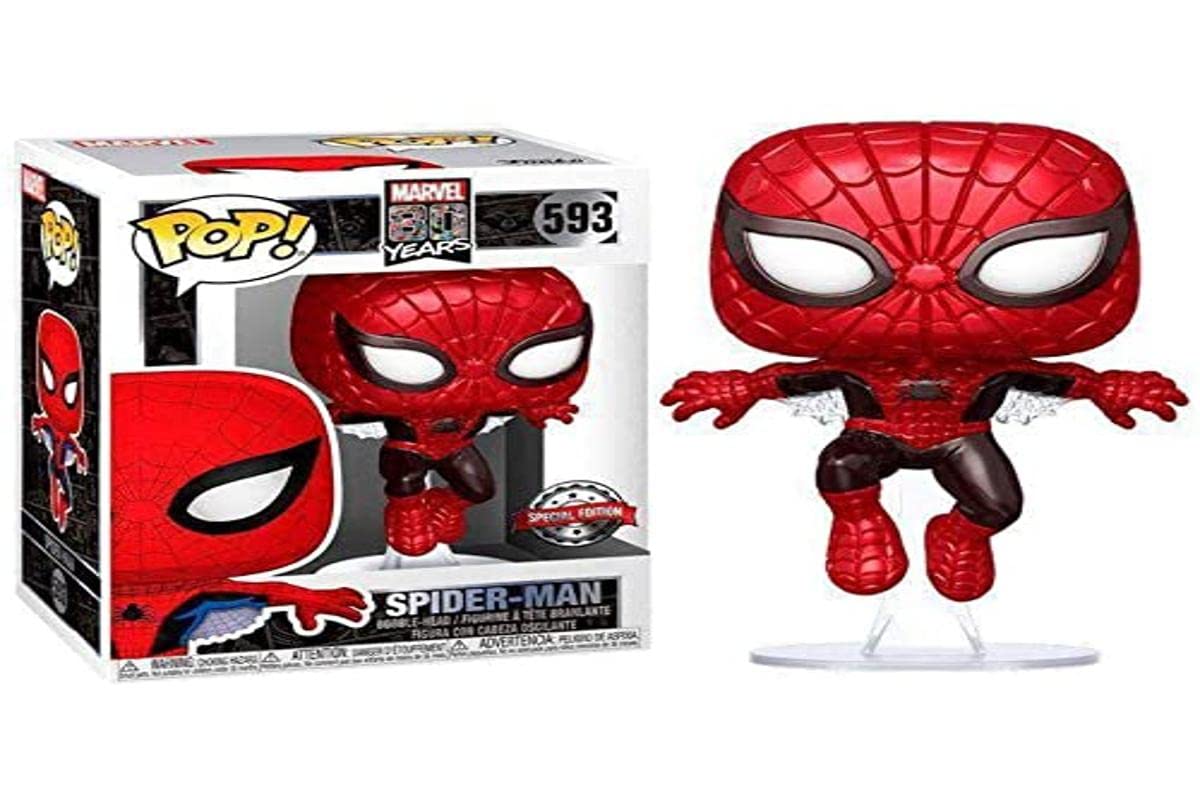 Funko POP! Marvel 80 Years # 593 - First Appearance Spider-Man [Metallic] Exclusive