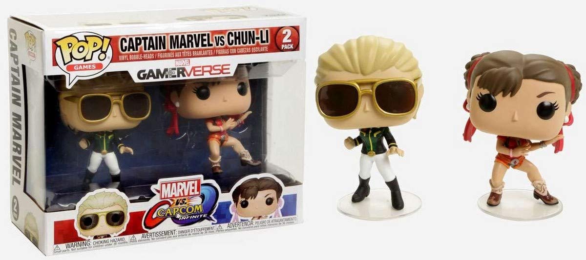 Funko POP! Games Marvel vs Capcom Captain Marvel vs Shun-Li 2-Pack [Player 2] Exclusive