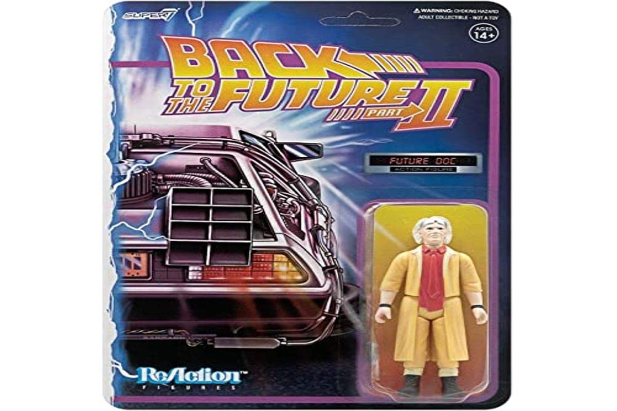 Super7 Back to The Future Part II: Doc Brown Reaction Figure, Multicolor