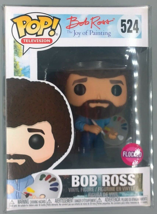 Funko POP! Television Joy of Painting Bob Ross #524 [Flocked] Exclusive