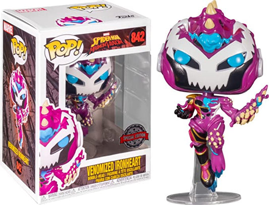 Funko POP! Marvel CHASE Venomized Ironheart #842 [Glows in the Dark] Exclusive