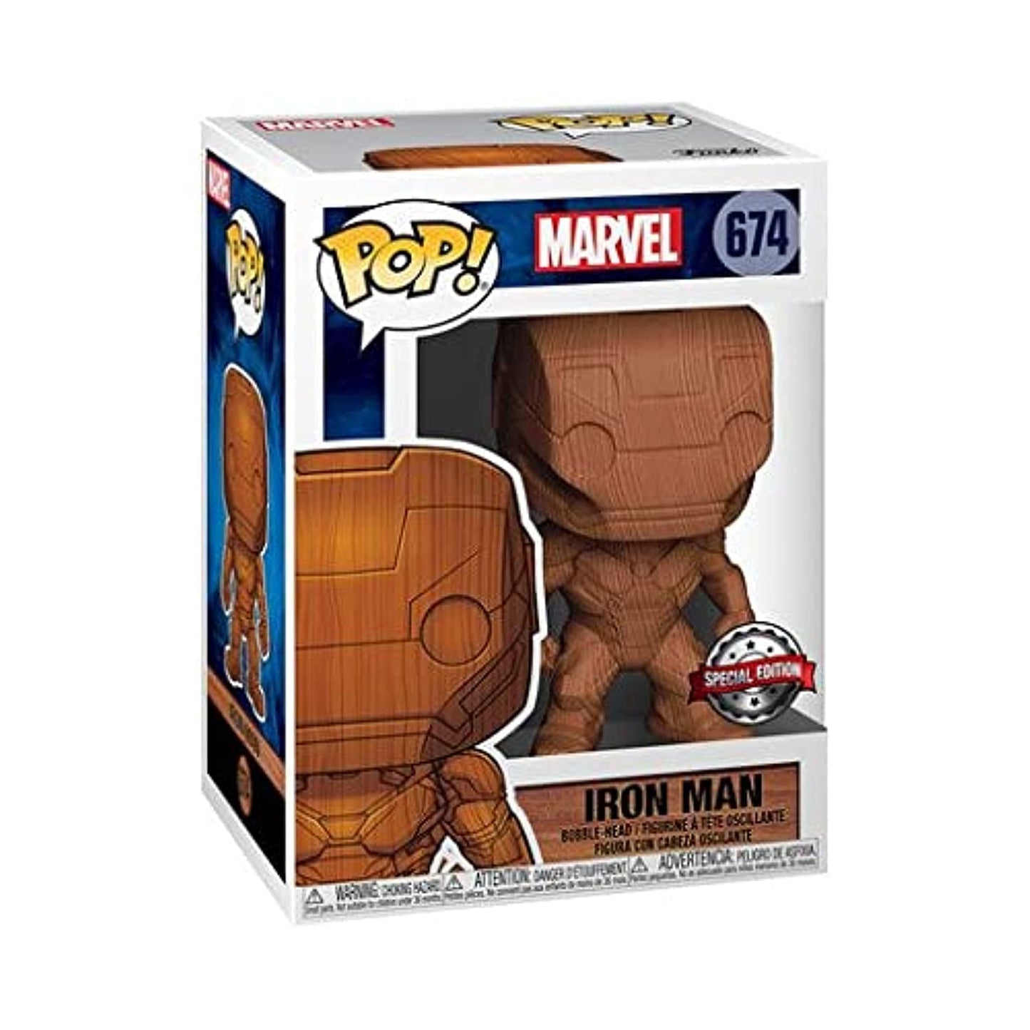 Funko POP! Marvel Iron Man Wood Deco - Entertainment Earth Exclusive