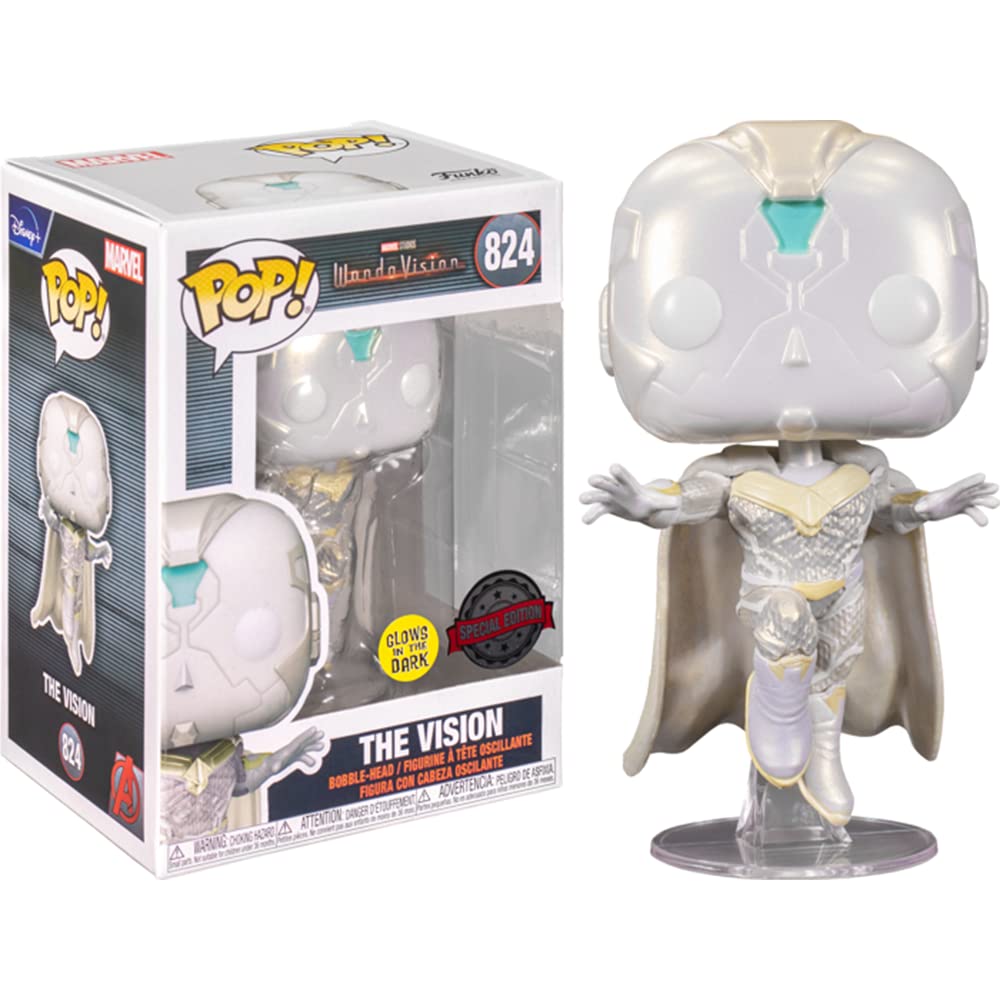 Funko POP! Marvel Wandavision The Vision #824 [White] [Glows in the Dark] Exclusive