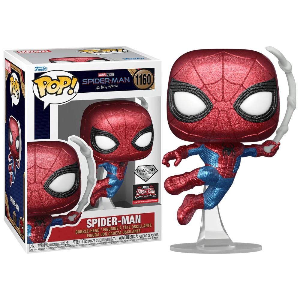 Funko POP! Marvel Spiderman No Way Home Spiderman [Web Slinging] Diamond #1160 Target Con Exclusive