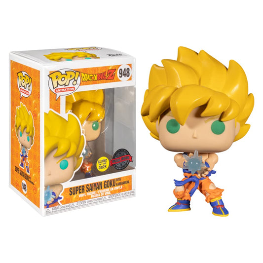 Funko POP! Animation Dragon Ball Z #948 Super Saiyan Goku w/ Kamehameha Glows in The Dark Exclusive