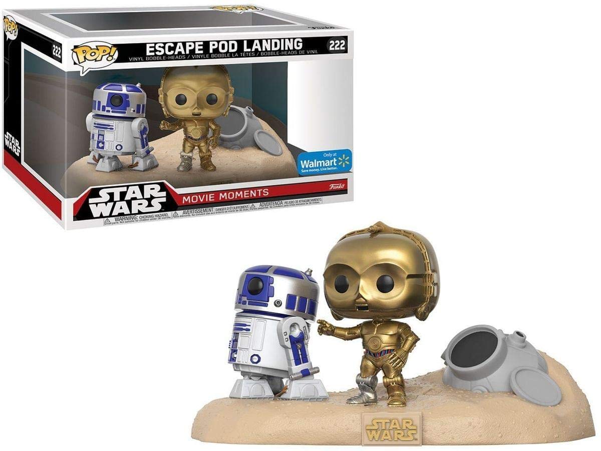 Funko POP! Exclusive Star Wars Movie Moments - R2-D2 and C-3PO Escape Pod Landing in Tatooine