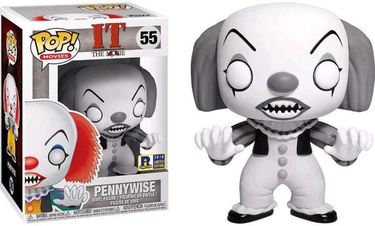 Funko POP! Movies IT Pennywise #55 [Black & White] Rhode Island Comic Con 2018 Exclusive