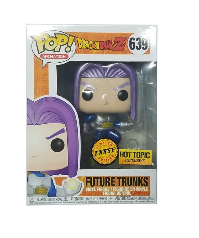 Funko POP! Animation Dragonball Z CHASE Future Trunks #639 [Holding Dragonball, Metallic]