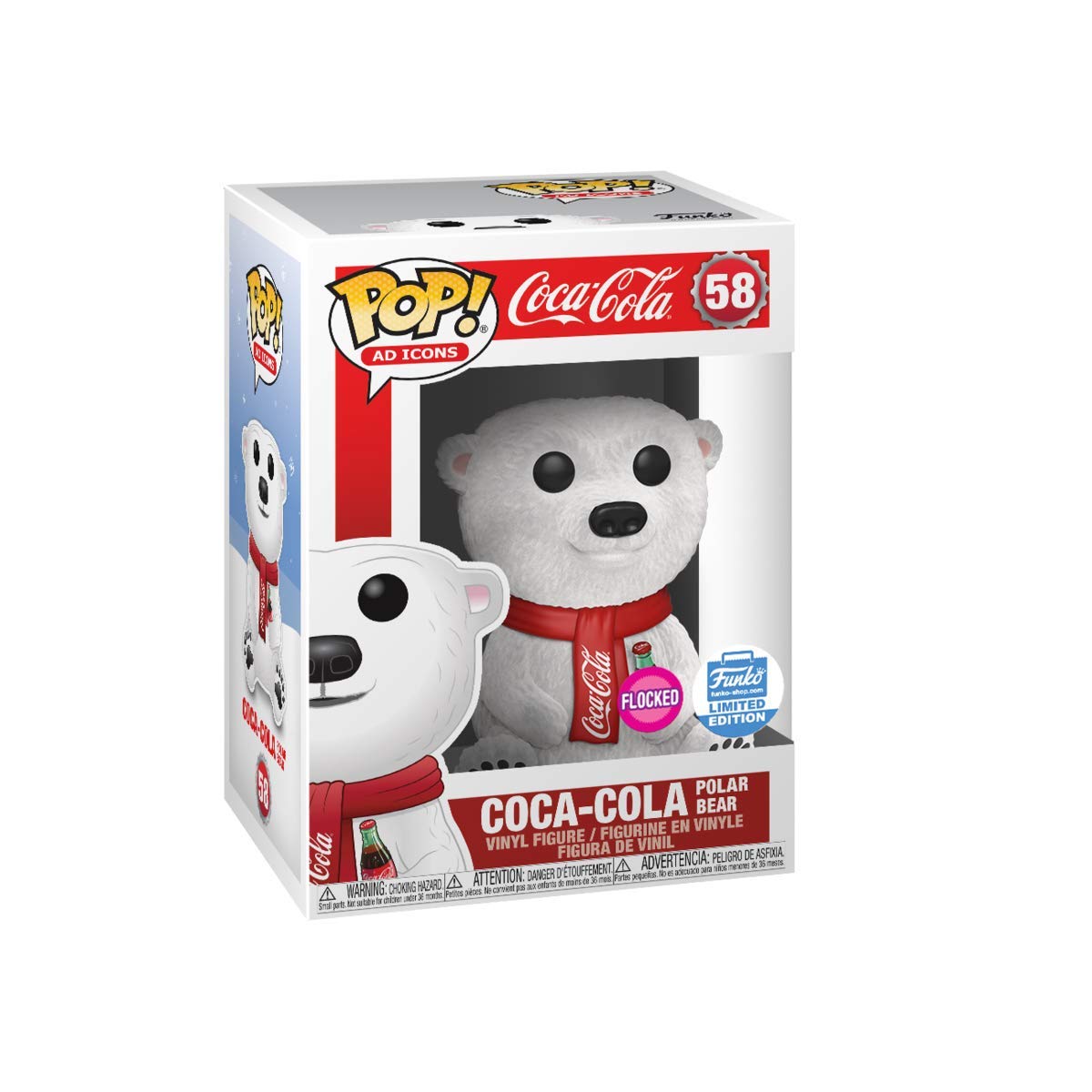 Funko POP! Ad Icons Coca-Cola Polar Bear [Flocked] #58 [POP Protector]