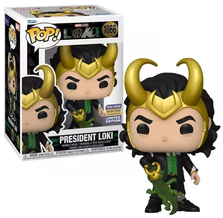 Funko POP! Marvel Studios Loki - President Loki #1066 [with Alligator Loki] Winter Convention Exclusive