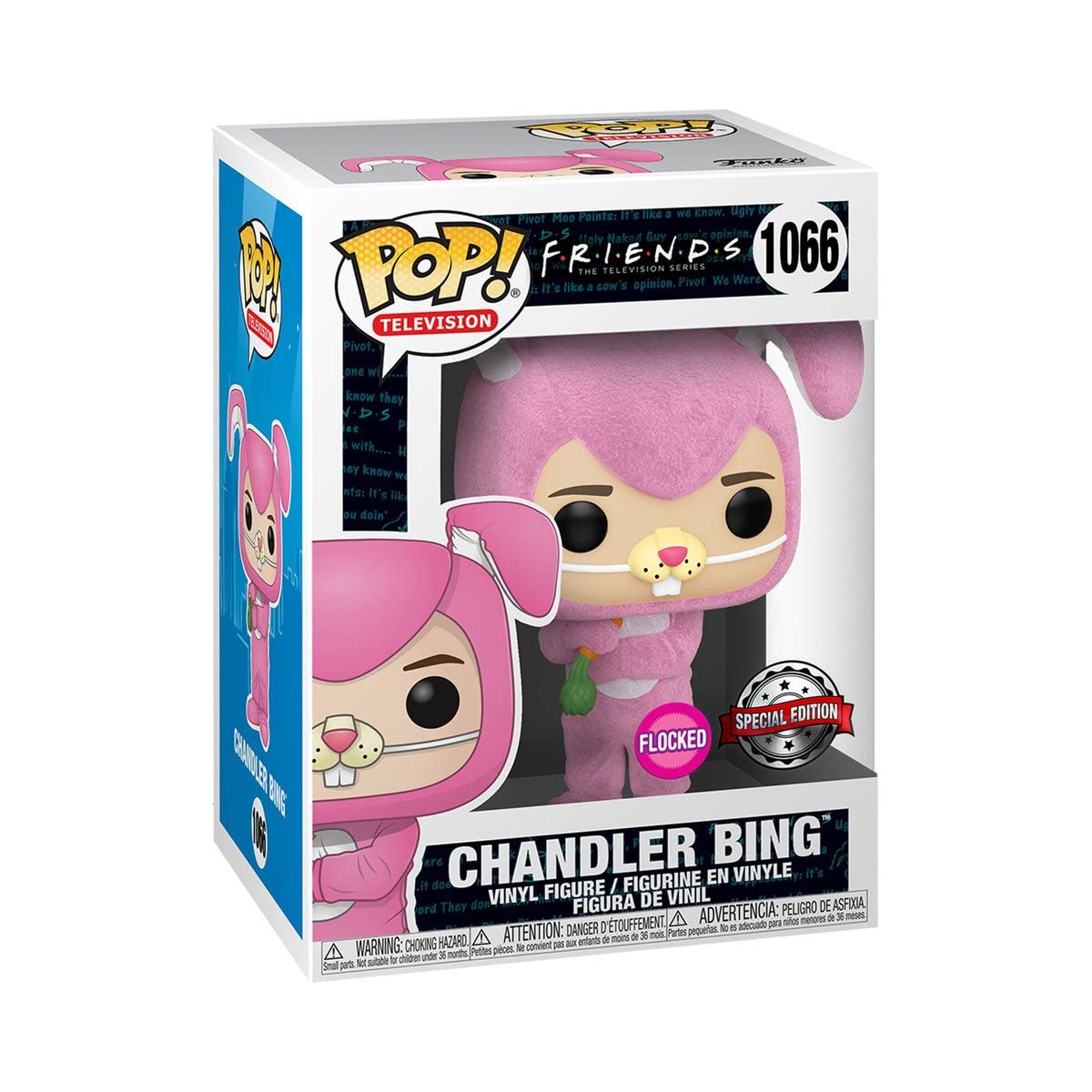 Funko POP! Television: Friends Chandler Bing as Bunny Flocked Exclusive #1066