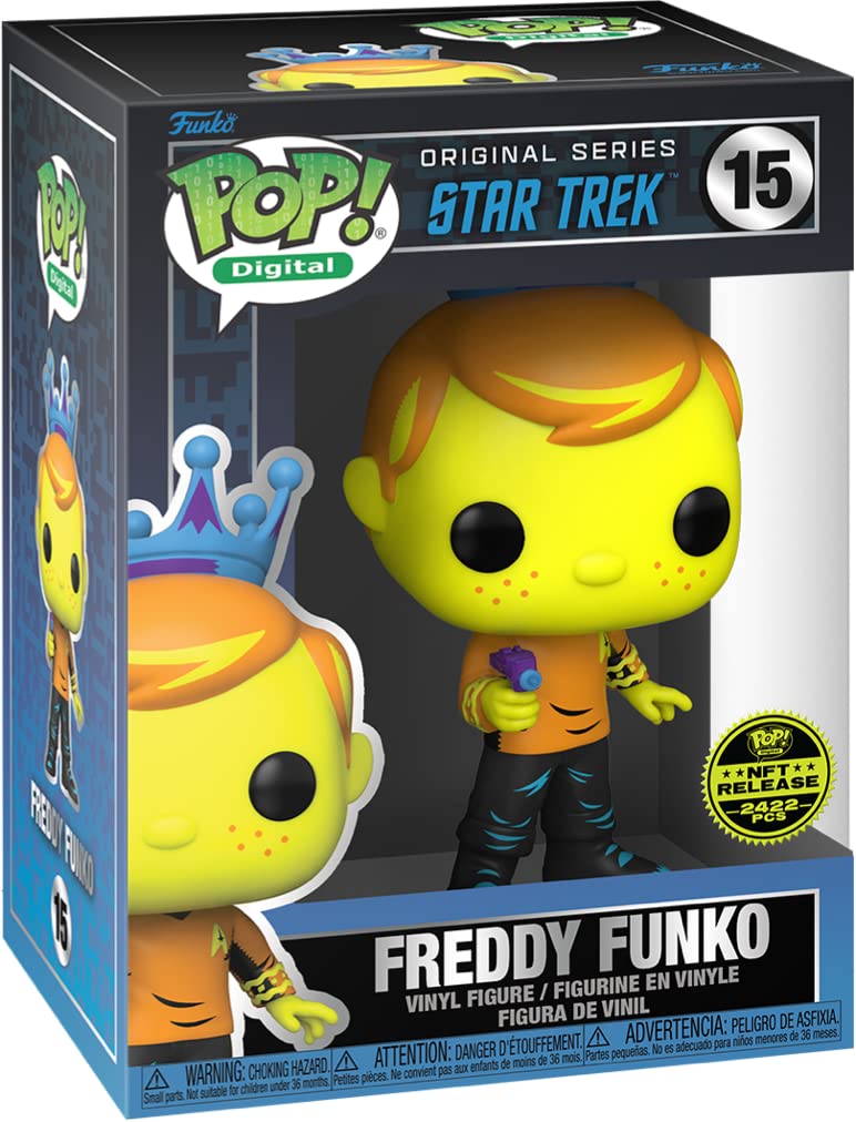 Funko POP! Digital Star Trek The Original Series Freddy Funko as Captain Kirk #15 [Blacklight] LE 2422 Exclusive