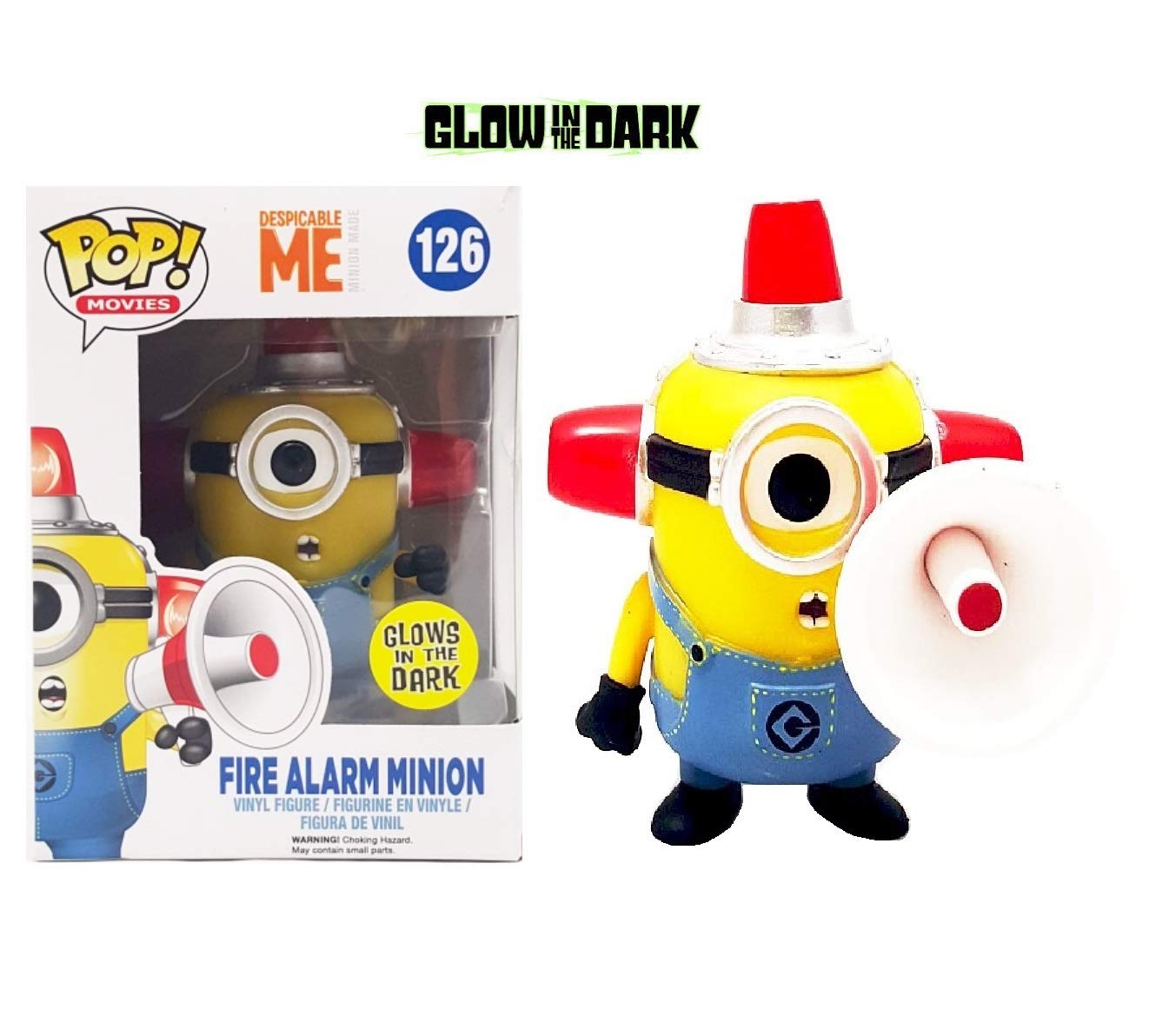 Funko POP! Fire Alarm Minion FYE Exclusive Glows In The Dark #126